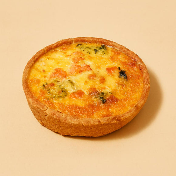 Quiche brocolis - truite saumonée